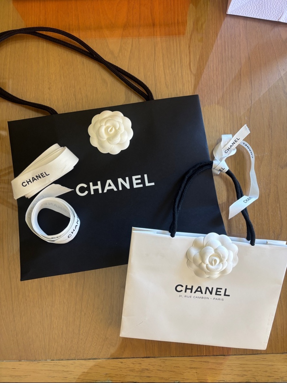 Authentic Chanel packaging and ribbon
